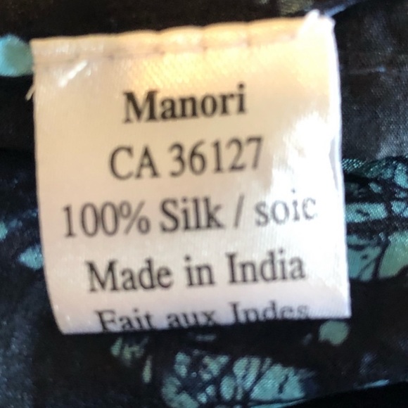 Manori 100% Silk abstract print blanket scarf wrap headscarf - Picture 5 of 7